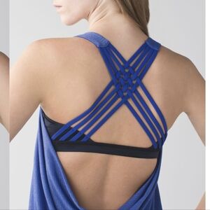 Lululemon Wild Tank Heathered Sapphire Blue / Mini Coast Camo Deep Navy Blk
